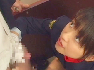 Slutty schoolgirl gets double penetration from horny Japanese and Chinese studs.